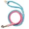 Glow Pups Rope Dog Leash Stylish Ombre Design Durable Sturdy with 360 Rustproof Swivel Hook Ideal Length 59 inches Comfortable Dogs Pink Blue