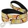 Buckle-Down Dog Leash Belle Poses Enchanted Rose Story Script Yellow Pinks 6 Feet Long 05 Inch Wide