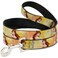 Buckle-Down Dog Leash Belle Poses Enchanted Rose Story Script Yellow Pinks 6 Feet Long 05 Inch Wide