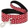 Buckle-Down BuckleDown Pet Leash Minnie Mouse Polka DotMini Silhouette RedWhite 4 Feet Long 12 Wide