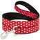 Buckle-Down BuckleDown Pet Leash Minnie Mouse Polka DotMini Silhouette RedWhite 4 Feet Long 12 Wide