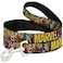 Buckle-Down Dog Leash Marvel Retro Comic Panels Black Yellow 4 Feet Long 05 Inch Wide
