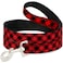 Buckle-Down BuckleDown Dog Leash Diagonal Buffalo Plaid Black Red Available In Different Lengths And Widths For Small Medium Large Dogs and Cats 4 Feet Long 12 Wide