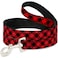 Buckle-Down BuckleDown Dog Leash Diagonal Buffalo Plaid Black Red Available In Different Lengths And Widths For Small Medium Large Dogs and Cats 4 Feet Long 12 Wide