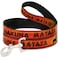 Buckle-Down BuckleDown Pet Leash Lion King HAKUNA MATATA Sunset OrangesBlack 6 Feet Long 1 Wide