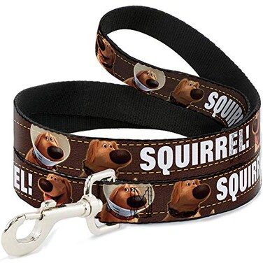 Buckle-Down BuckleDown Pet Leash Dug 3PosesSQUIRREL BrownYellowWhite 6 Feet Long 1 Wide