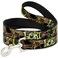 Buckle-Down Dog Leash Loki Poses Black Gold Green 6 Feet Long 10 Inch Wide