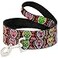 Buckle-Down Dog Leash Six Sugar Skulls Multi Color 6 Feet Long 10 Inch Wide
