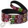 Buckle-Down Dog Leash Six Sugar Skulls Multi Color 6 Feet Long 10 Inch Wide