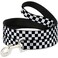Buckle-Down Dog Leash Checker Black White 6 Feet Long 10 Inch Wide