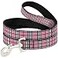 Buckle-Down Dog Leash Plaid Pink 6 Feet Long 10 Inch Wide