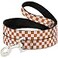Buckle-Down Dog Leash Checker White Tn Orange 6 Feet Long 10 Inch Wide