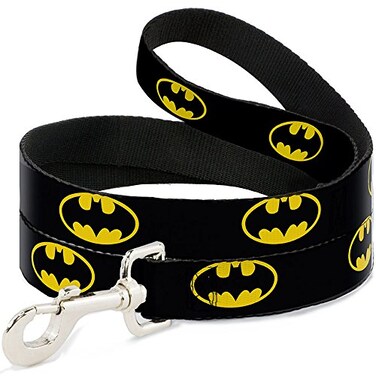 Buckle-Down Dog Leash Batman Shield Black Yellow 6 Feet Long 05 Inch Wide