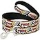 Buckle-Down Dog Leash Thor Hammer Red Yellow White 6 Feet Long 05 Inch Wide