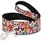 Buckle-Down Dog Leash Sugar Skull Starburst White Multi Color 6 Feet Long 15 Inch Wide Multicolor DL6FTWTY008W