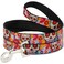 Buckle-Down Dog Leash Sugar Skull Starburst White Multi Color 6 Feet Long 15 Inch Wide Multicolor DL6FTWTY008W