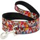 Buckle-Down Dog Leash Sugar Skull Starburst White Multi Color 6 Feet Long 15 Inch Wide Multicolor DL6FTWTY008W