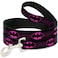Buckle-Down BuckleDown Dog Leash Batman Shield Chainlink Black Hot Pink 6 Feet Long 15 Inch Wide Multicolor DL6FTWBM163W