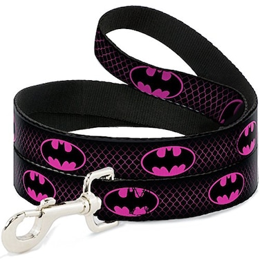 Buckle-Down BuckleDown Dog Leash Batman Shield Chainlink Black Hot Pink 6 Feet Long 15 Inch Wide Multicolor DL6FTWBM163W