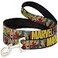 Buckle-Down Dog Leash Marvel Retro Comic Panels Black Yellow 6 Feet Long 15 Inch Wide
