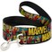 Buckle-Down Dog Leash Marvel Retro Comic Panels Black Yellow 6 Feet Long 15 Inch Wide