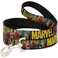 Buckle-Down Dog Leash Marvel Retro Comic Panels Black Yellow 6 Feet Long 15 Inch Wide