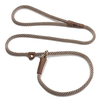 Mendota Pet Slip Leash Dog Lead and Collar Combo Made in The USA Tan 38 in x 4 ft for SmallMedium Breeds