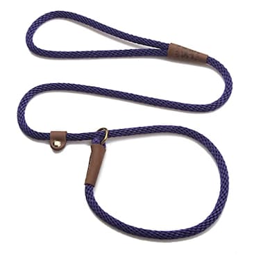 Mendota Pet Slip Leash Dog Lead and Collar Combo Made in The USA Purple 38 in x 4 ft for SmallMedium Breeds
