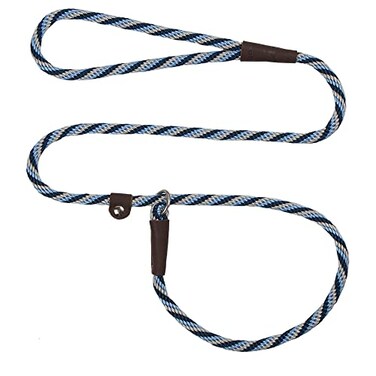 Mendota Pet Slip Leash Dog Lead and Collar Combo Made in The USA Arctic Blue 38 in x 6 ft for SmallMedium Breeds