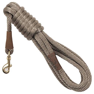 Mendota Pet Long Snap Leash Dog Training Lead Made in The USA Tan 38 in x 15 ft