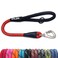 ZALER Short Dog Leash 26 Inches Rope Traffic Leashes for Dogs Reflective Dog Lead with ORing Heavy Duty Pet Leash for Large and Medium Dogs 26 Red