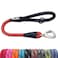 ZALER Short Dog Leash 26 Inches Rope Traffic Leashes for Dogs Reflective Dog Lead with ORing Heavy Duty Pet Leash for Large and Medium Dogs 26 Red