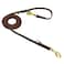 LWBMG Multi Function Leather Dog Leash 8ft Genuine Leather Leash for Dogs Hands Free Pet Leashes Double Ended Pet Training Leashes for Small Medium Large Dogs