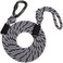 Wilderdog Carabiner Climbing Rope Dog Leash for Medium Large Dogs 10ft Black White