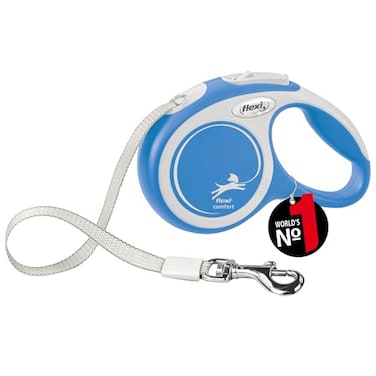 Flexi Comfort Tape Grey Blue Extra Small 3m Retractable Dog LeashLead for Dogs up to 12kgs26lbs
