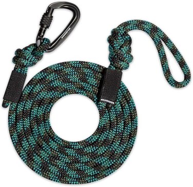 Wilderdog Carabiner Climbing Rope Dog Leash for Medium Large Dogs 10ft Granite