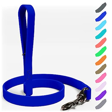 NexaPaw Biothane Dog Leash Extra Heavy Duty Waterproof for Large Medium Small Dogs 6 Ft Lead with Brass Carabiner Royal Blue