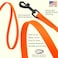 Dogline Biothane Waterproof Dog Leash 246 Ft Strong Coated Nylon Webbing with Black Hardware OdorProof Easy to Clean High Performance for Small or Large Dogs Made in USA Hunter Orange