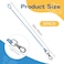 Mi Metty Chew Proof Dog Leash 2Pack Metal Cable LeadNo Tangle Multiple Dog Leashes for Small and Medium Dogs Heavy Duty Leash Extender for Collars Harnesses2 Pack Black 20in50cm