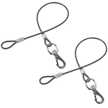 Mi Metty Chew Proof Dog Leash 2Pack Metal Cable LeadNo Tangle Multiple Dog Leashes for Small and Medium Dogs Heavy Duty Leash Extender for Collars Harnesses2 Pack Black 20in50cm