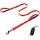 CHENEDY Heavy Duty Dog Leash with Double Handles 6FT Reflective AntiPull Training Lead for Large Dogs Padded Handle Durable Nylon Leash Red