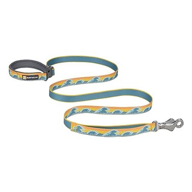 Ruffwear Crag Dog Leash 6 ft Reflective Everyday Lead Swiveling Talon Clip Padded Handle HandsFree WaistWorn Option Traffic Handle with Accessory Loop Rising Wave