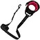 Gooby Soft Mesh Wrist Band Surfer Leash Black 6 FT Comfortable Hands Free Leash with Elastic Band for Small Medium and Large Dogs