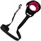 Gooby Soft Mesh Wrist Band Surfer Leash Black 6 FT Comfortable Hands Free Leash with Elastic Band for Small Medium and Large Dogs