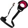 Gooby Soft Mesh Wrist Band Surfer Leash Black 6 FT Comfortable Hands Free Leash with Elastic Band for Small Medium and Large Dogs
