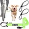 BIKE AND DOG Dog Leash and Harness for Bicycle Harness with 3 Rings 2 are Sides Includes 2 Special Cable Ties for Bicycle Patented Fluorescent Yellow Leash