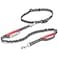 Tuff Mutt Hands Free Dog Leash for Walking Running Hiking Waist Leash with Bungee Adjustable Belt Reflective Double Handle Design for Large Medium Dogs