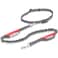 Tuff Mutt Hands Free Dog Leash for Walking Running Hiking Waist Leash with Bungee Adjustable Belt Reflective Double Handle Design for Large Medium Dogs
