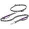 Tuff Mutt Hands Free Dog Leash for Walking Running Hiking Waist Leash with Bungee Adjustable Belt Reflective Double Handle Design for Large Medium Dogs