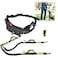 TAKSIN The Ultimate Hands Free Two Dogs Double Leash System for Walking Running Hiking Training Reflective Bungee Leash Treat Holder Poop Bag Dispenser for Small Medium Large Dogs Grey Pack